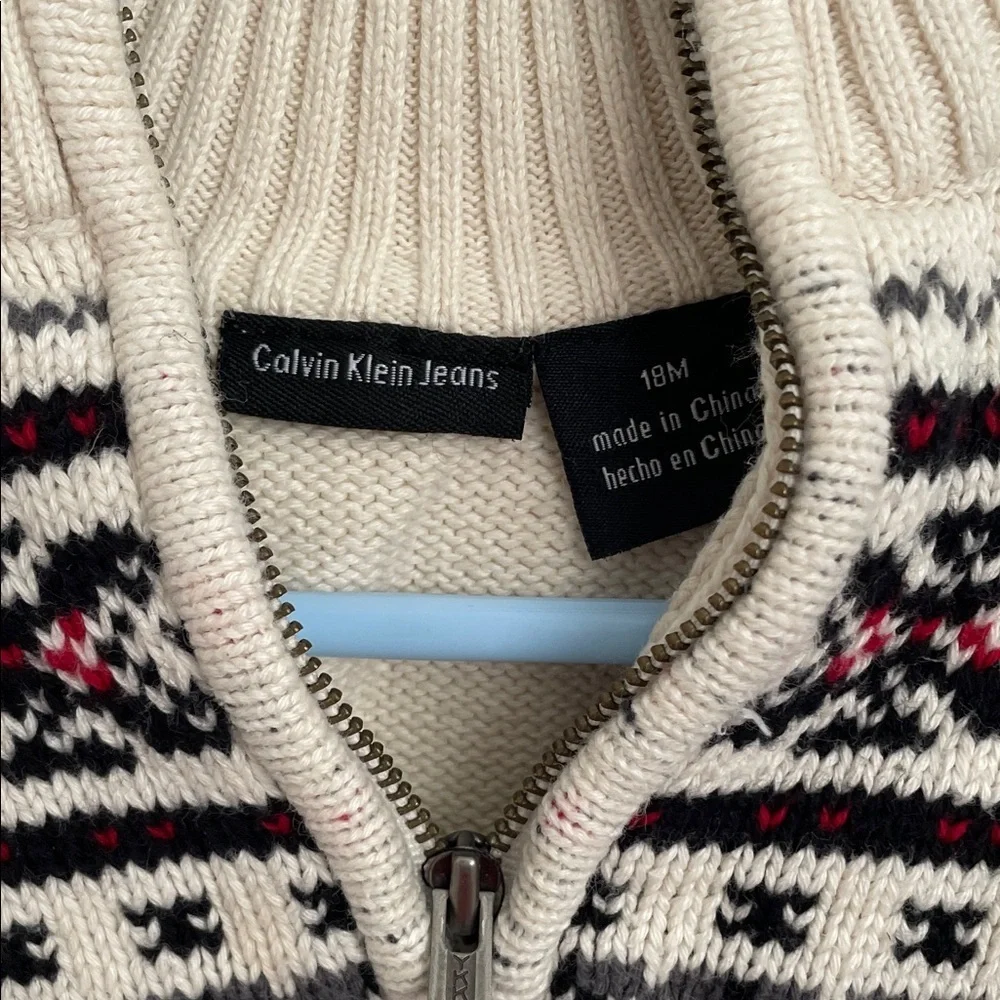 Calvin Klein Jeans Cream and Gray Kids Sweaters bundle
